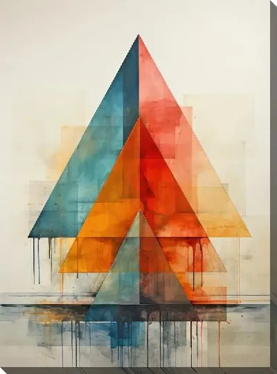 Картина маслом Треугольники №47