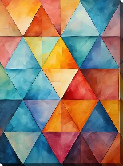 Картина маслом Треугольники №48