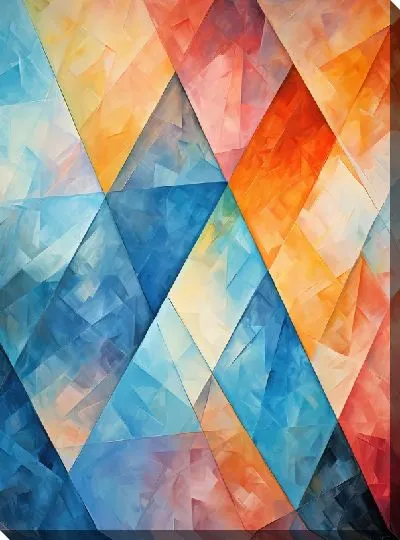 Картина маслом Треугольники №49