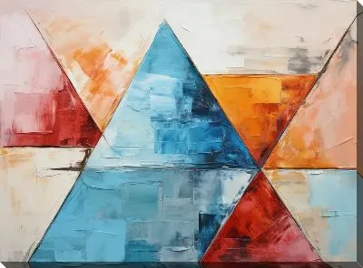 Картина маслом Треугольники №50