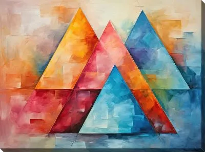Картина маслом Треугольники №51
