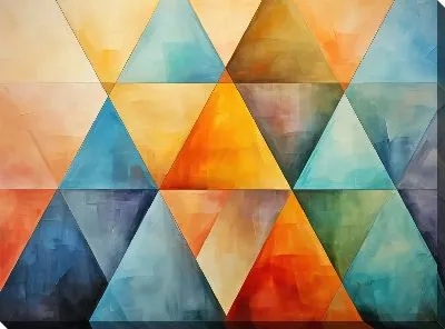 Картина маслом Треугольники №52