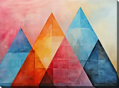 Картина маслом Треугольники №53