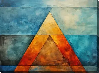 Картина маслом Треугольники №54
