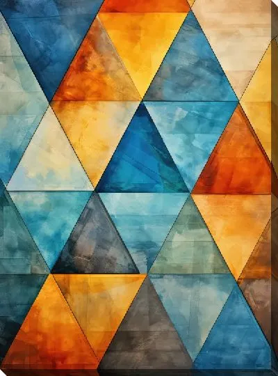 Картина маслом Треугольники №55