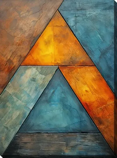Картина маслом Треугольники №56