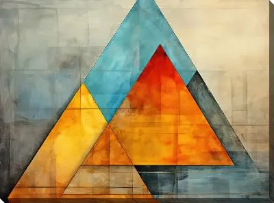 Картина маслом Треугольники №57