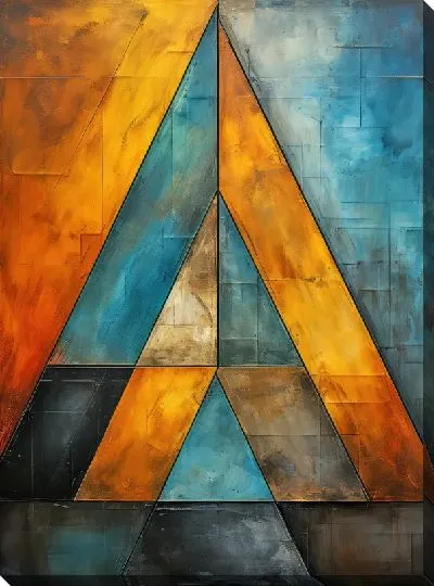 Картина маслом Треугольники №58