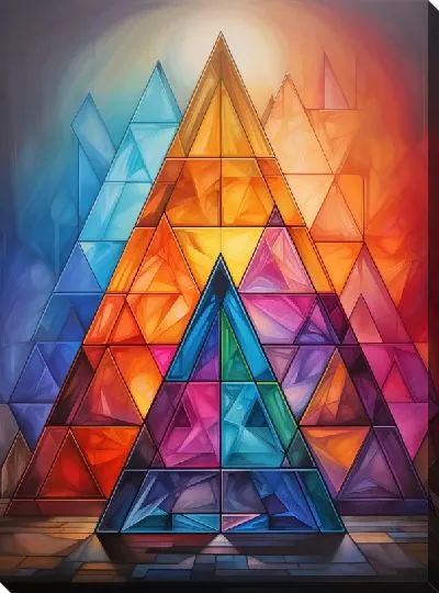 Картина маслом Треугольники №59
