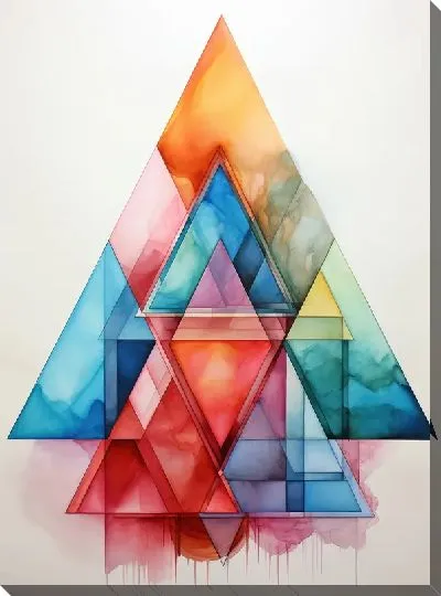 Картина маслом Треугольники №60