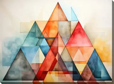 Картина маслом Треугольники №61