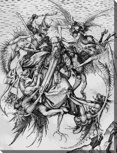 Картина Святой Антоний, истязаемый демонами (Saint Anthony, tortured by demons)