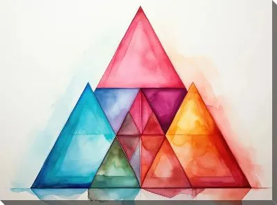 Картина маслом Треугольники №62