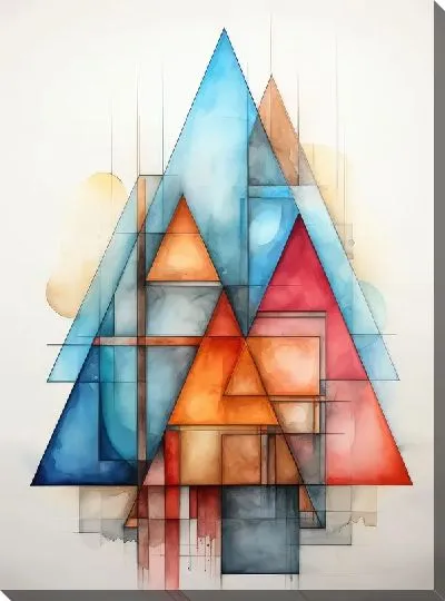 Картина маслом Треугольники №64
