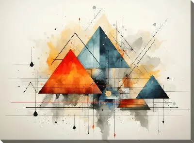 Картина маслом Треугольники №66