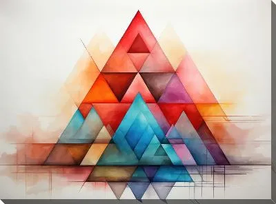 Картина маслом Треугольники №67