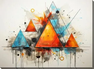 Картина маслом Треугольники №68