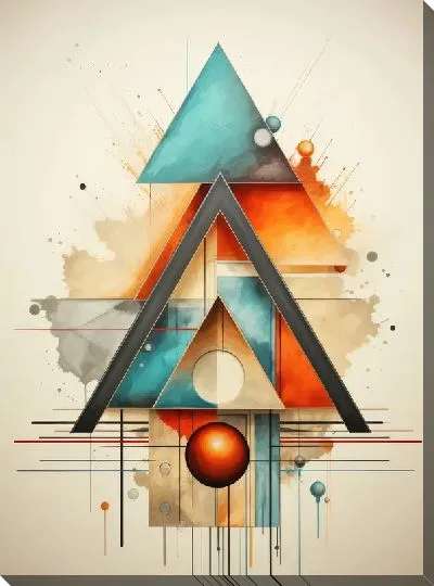 Картина маслом Треугольники №70