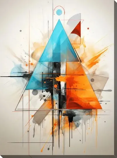 Картина маслом Треугольники №74