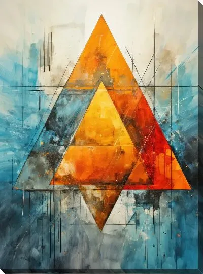 Картина маслом Треугольники №75