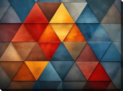 Картина маслом Треугольники №76