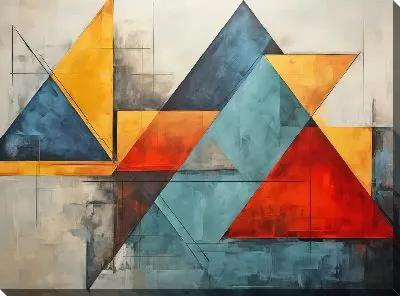 Картина маслом Треугольники №81