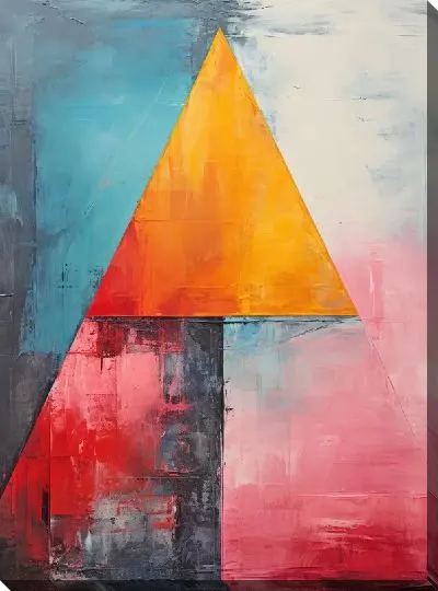Картина маслом Треугольники №82