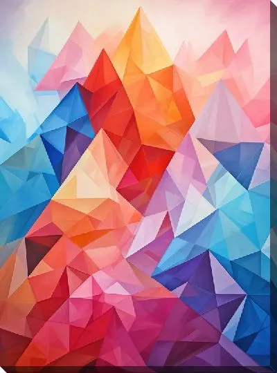 Картина маслом Треугольники №83