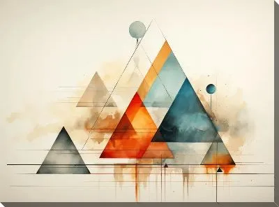 Картина маслом Треугольники №84