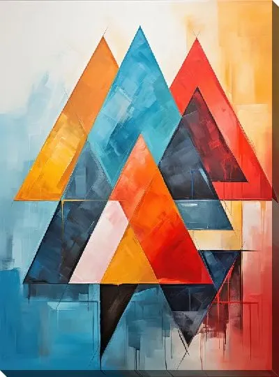 Картина маслом Треугольники №85