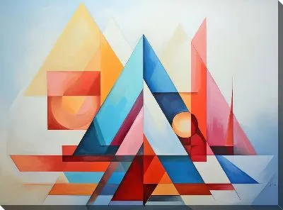 Картина маслом Треугольники №89