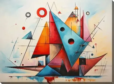 Картина маслом Треугольники №91