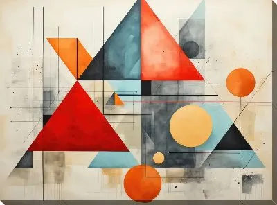 Картина маслом Треугольники №96