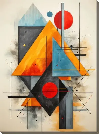 Картина маслом Треугольники №97