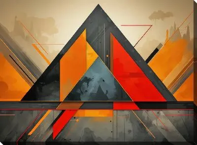 Картина маслом Треугольники №98