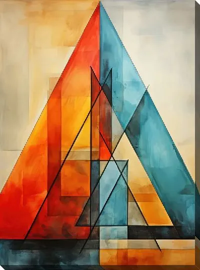 Картина маслом Треугольники №99