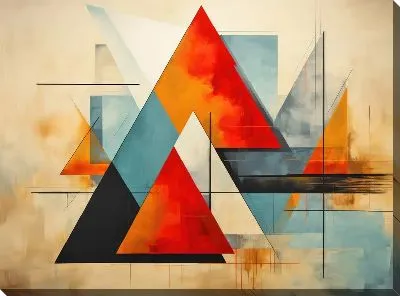 Картина маслом Треугольники №102