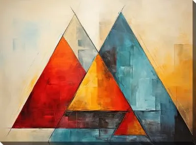 Картина маслом Треугольники №105