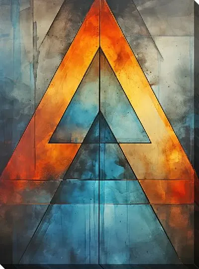 Картина маслом Треугольники №106