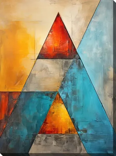 Картина маслом Треугольники №109