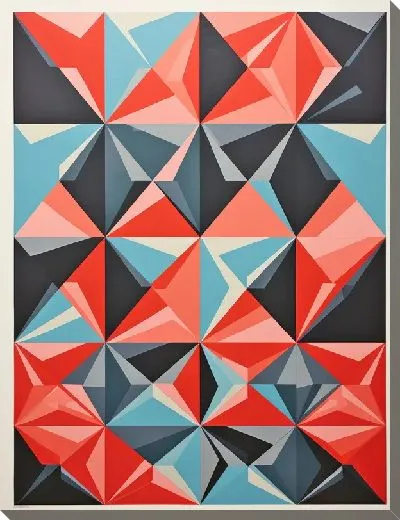 Картина маслом Треугольники №110