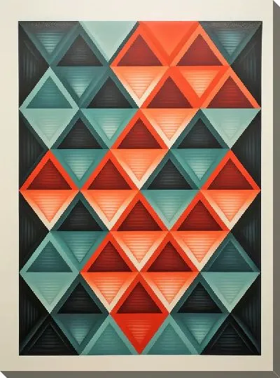 Картина маслом Треугольники №111
