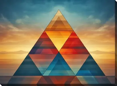 Картина маслом Треугольники №118