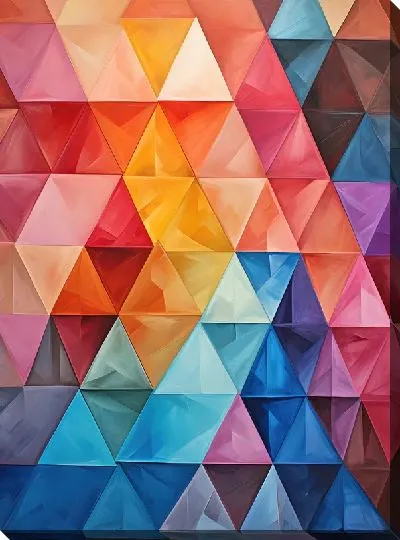 Картина маслом Треугольники №119