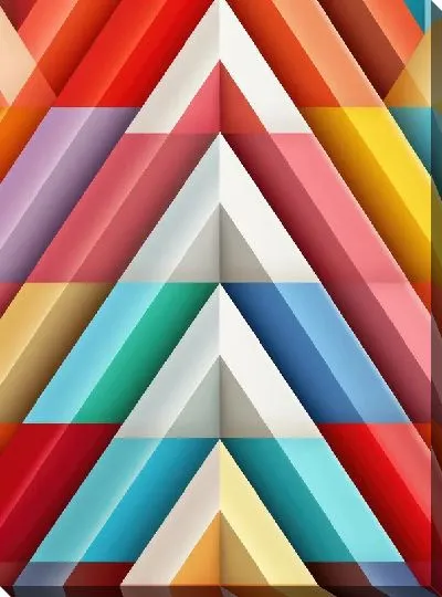 Картина маслом Треугольники №122