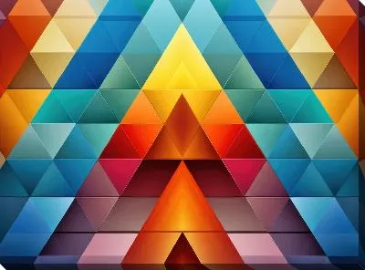 Картина маслом Треугольники №123