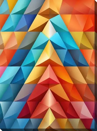 Картина маслом Треугольники №125