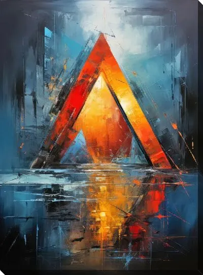 Картина маслом Треугольники №128
