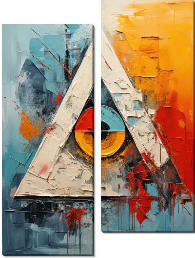 Модульная картина Треугольники №129