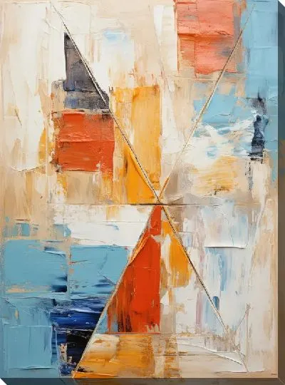 Картина маслом Треугольники №130